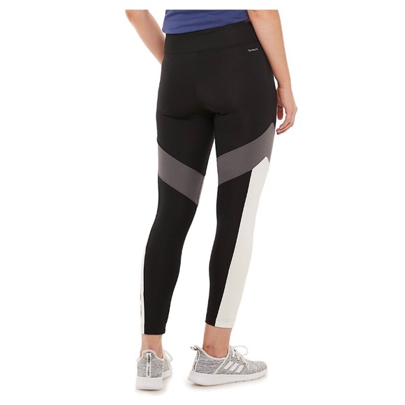 Adidas Colorblock Tight Leggings Black White NWT - Picture 5 of 9